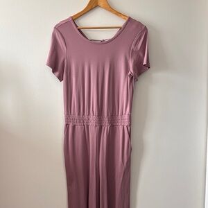 RW & Co. Dusty Rose Short-Sleeve Jersey Romper